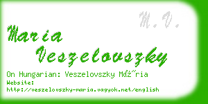 maria veszelovszky business card